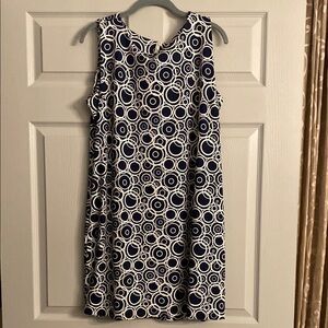 Lulu-B Navy and White A-Line Sundress size Large